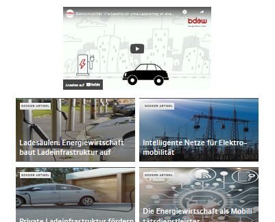 Linktipp: BDEW-Dossier "Elektromobilität"