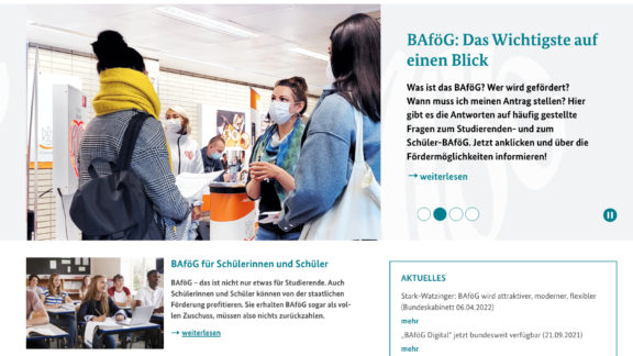 Linktipp: BAföG Infos beim Bundesministerium für Bildung und Forschung (BMBF)