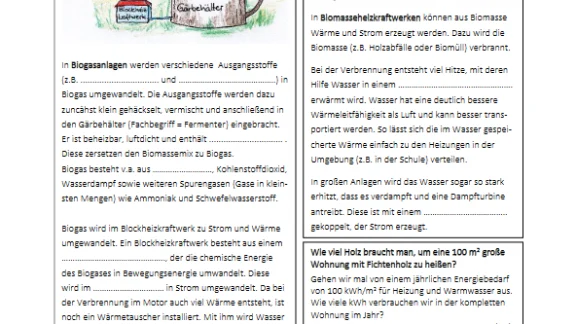 Biomasseheizkraftwerke und Biogasanlagen