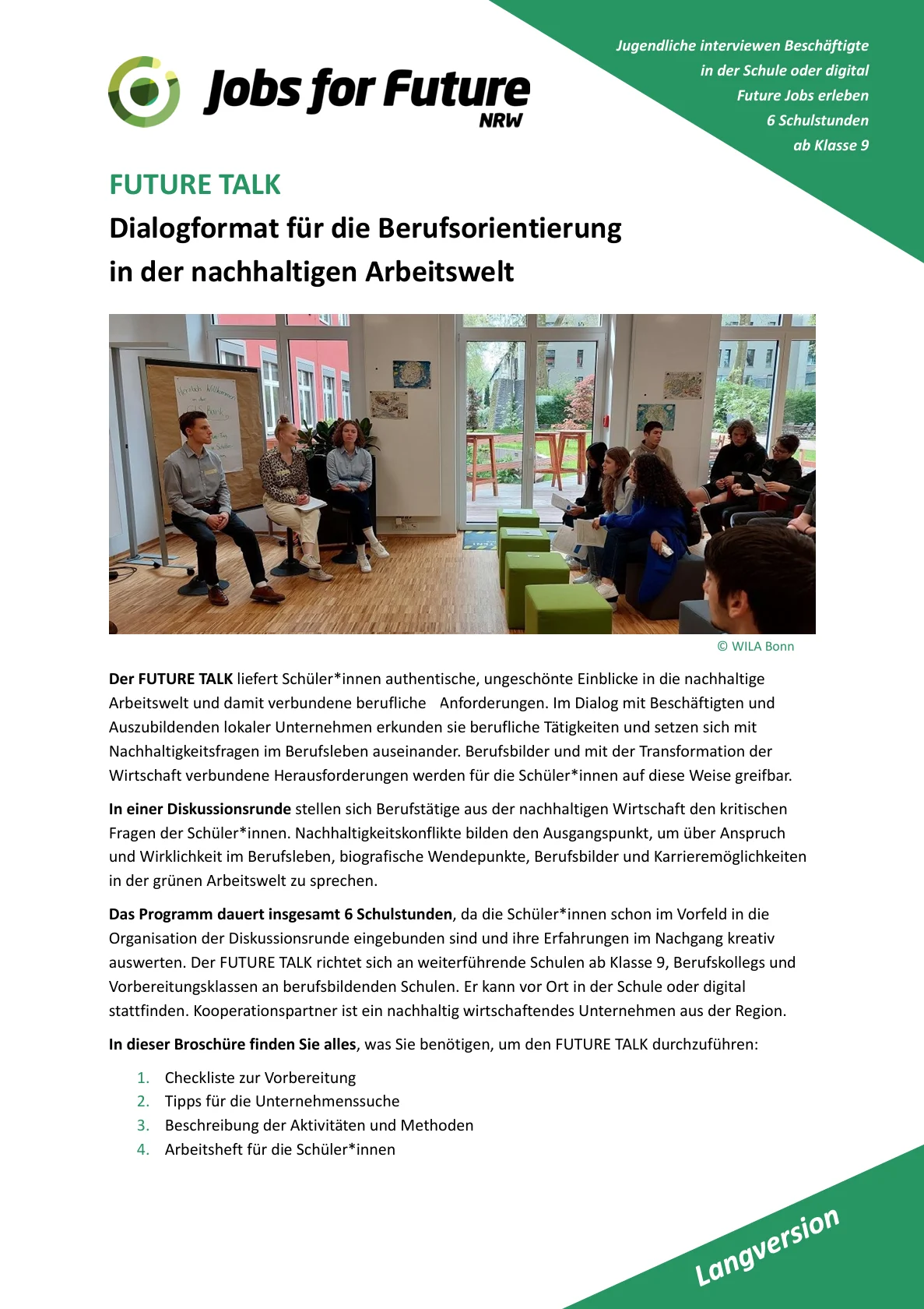 Jobs for Future NRW / Dialogformat Future Talk