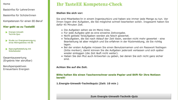 Webseite: Teste EE Check